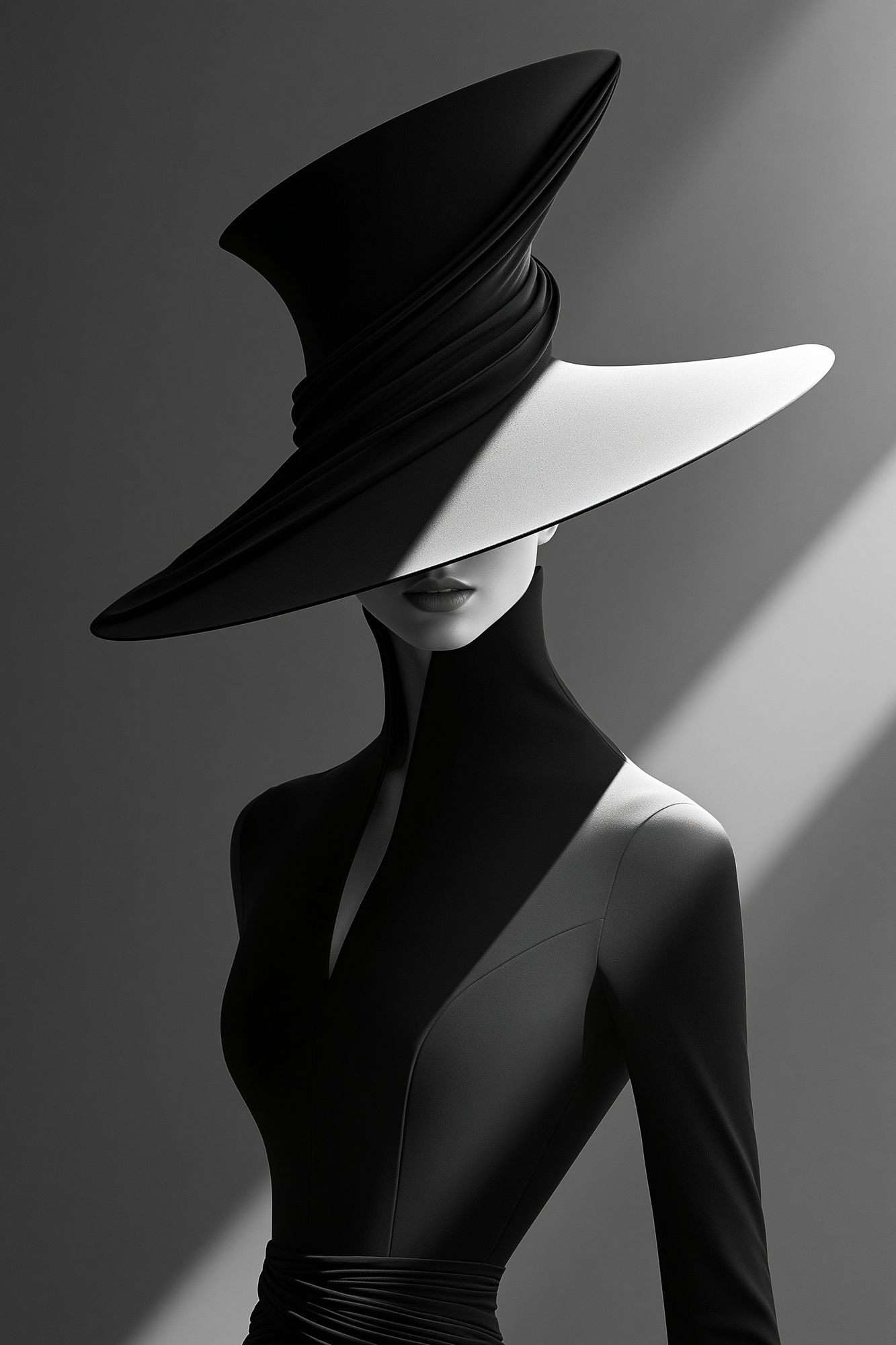 Avant-Garde Fashion Portrait Poster. poster detail