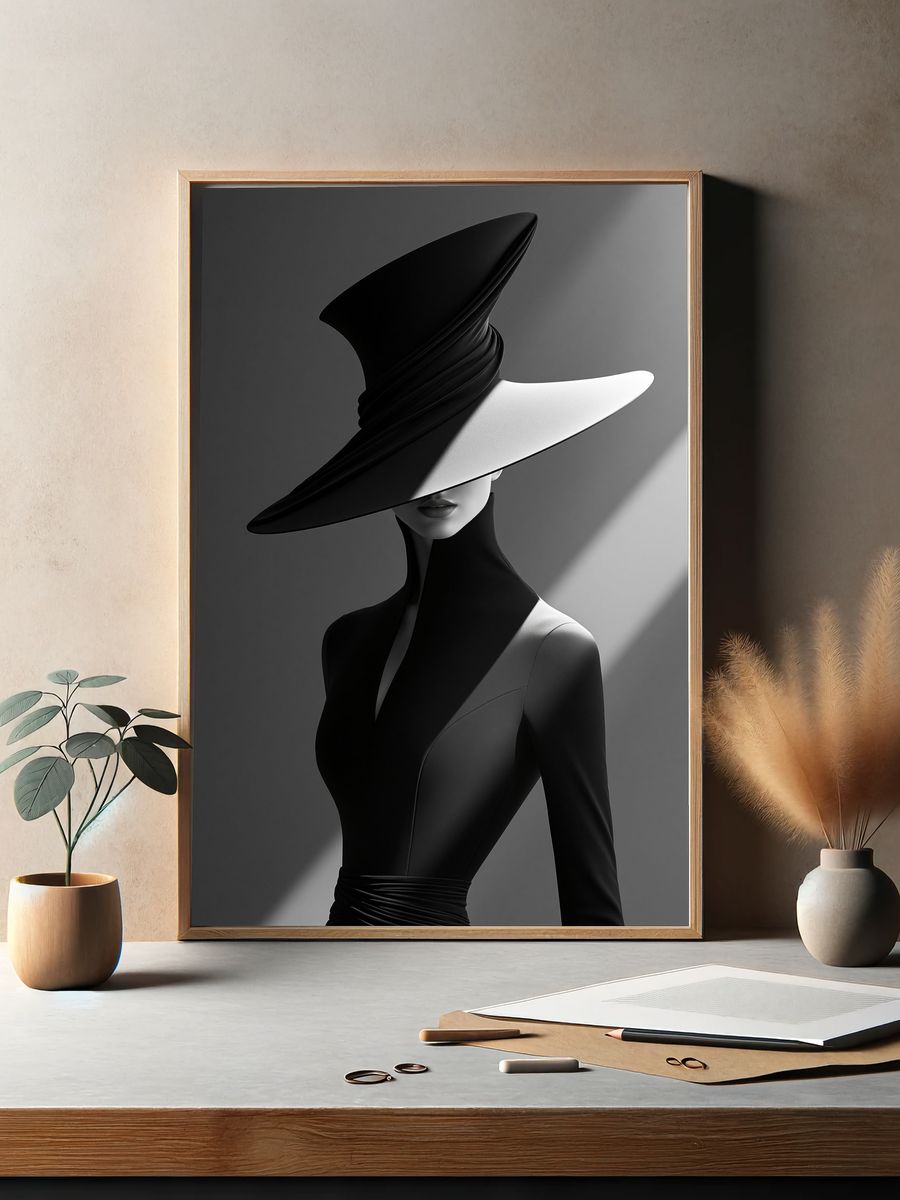 Avant-Garde Fashion Portrait Poster. — room view 2