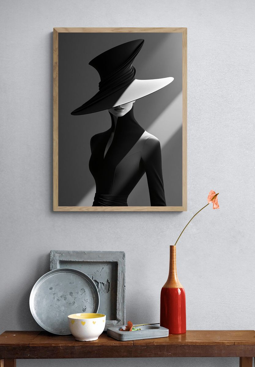 Avant-Garde Fashion Portrait Poster. — room view 3