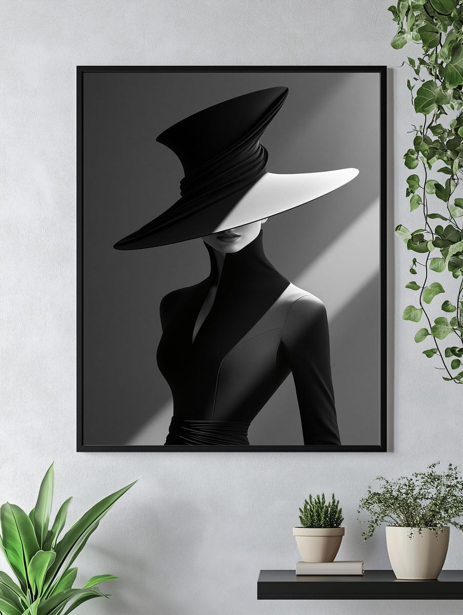 Avant-Garde Fashion Portrait Poster. — room view 4