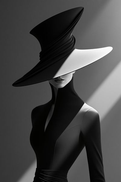 Avant-Garde Fashion Portrait Poster. poster