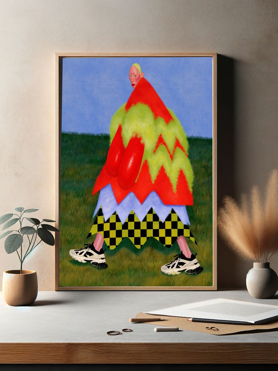 Surreal Fashion Figure Poster. — room view 2