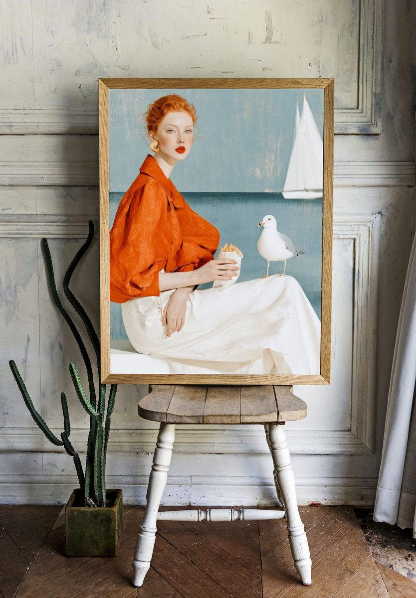 Seaside Muse Fashion Print. room preview