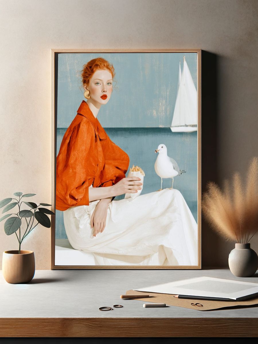 Seaside Muse Fashion Print. — room view 2