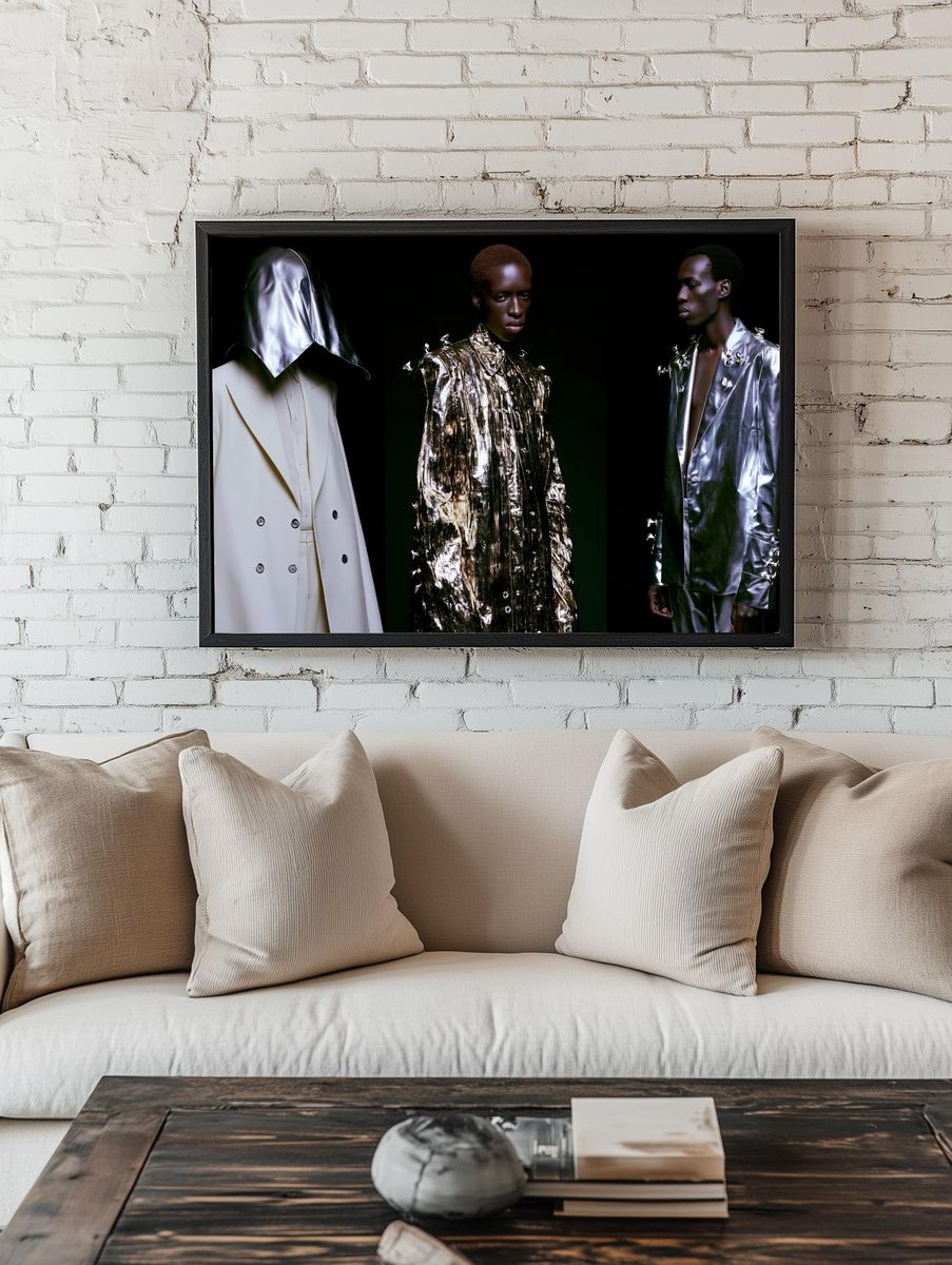 Avant-Garde Fashion Portrait Poster. room preview