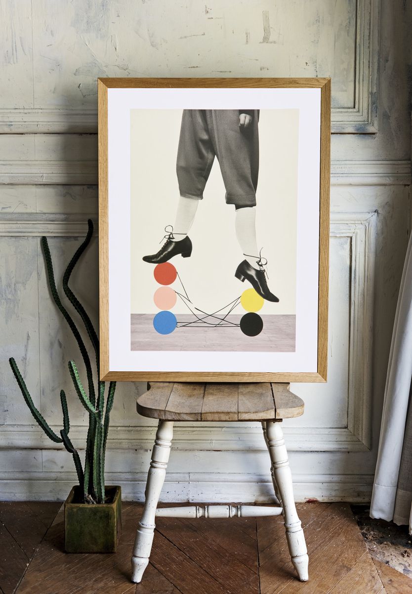 Surreal Fashion Collage Poster. — room view 1