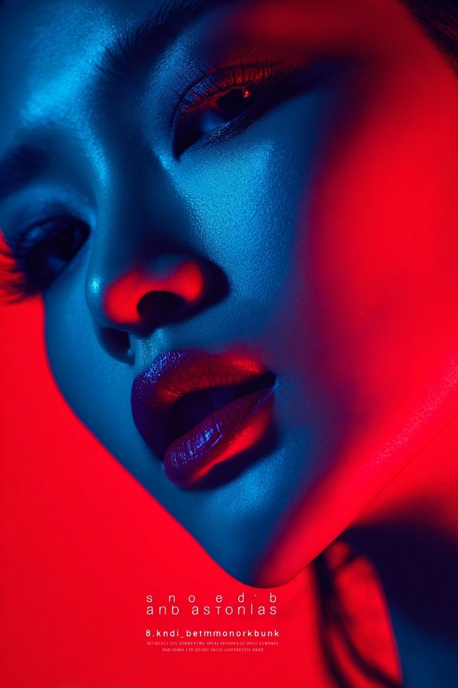 Neon Portrait Fashion Poster. poster detail