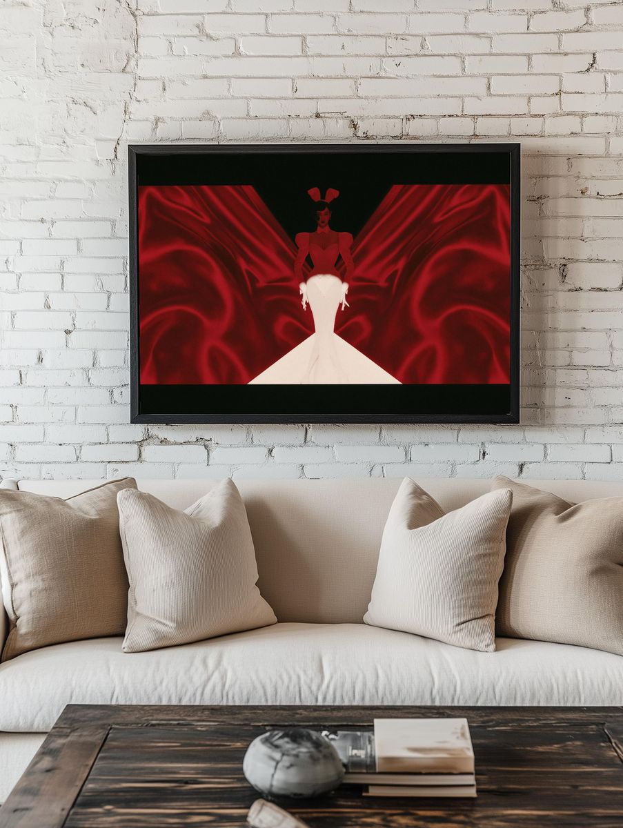 Red Velvet Fashion Silhouette Poster. room preview