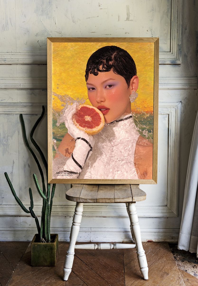 Grapefruit Splash — Fashion Print. — room view 1