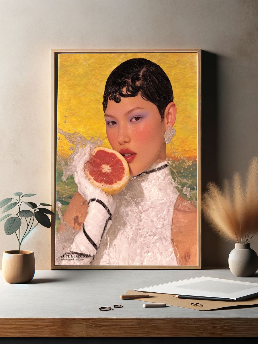 Grapefruit Splash — Fashion Print. — room view 2
