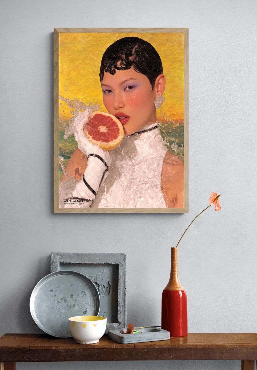 Grapefruit Splash — Fashion Print. — room view 3