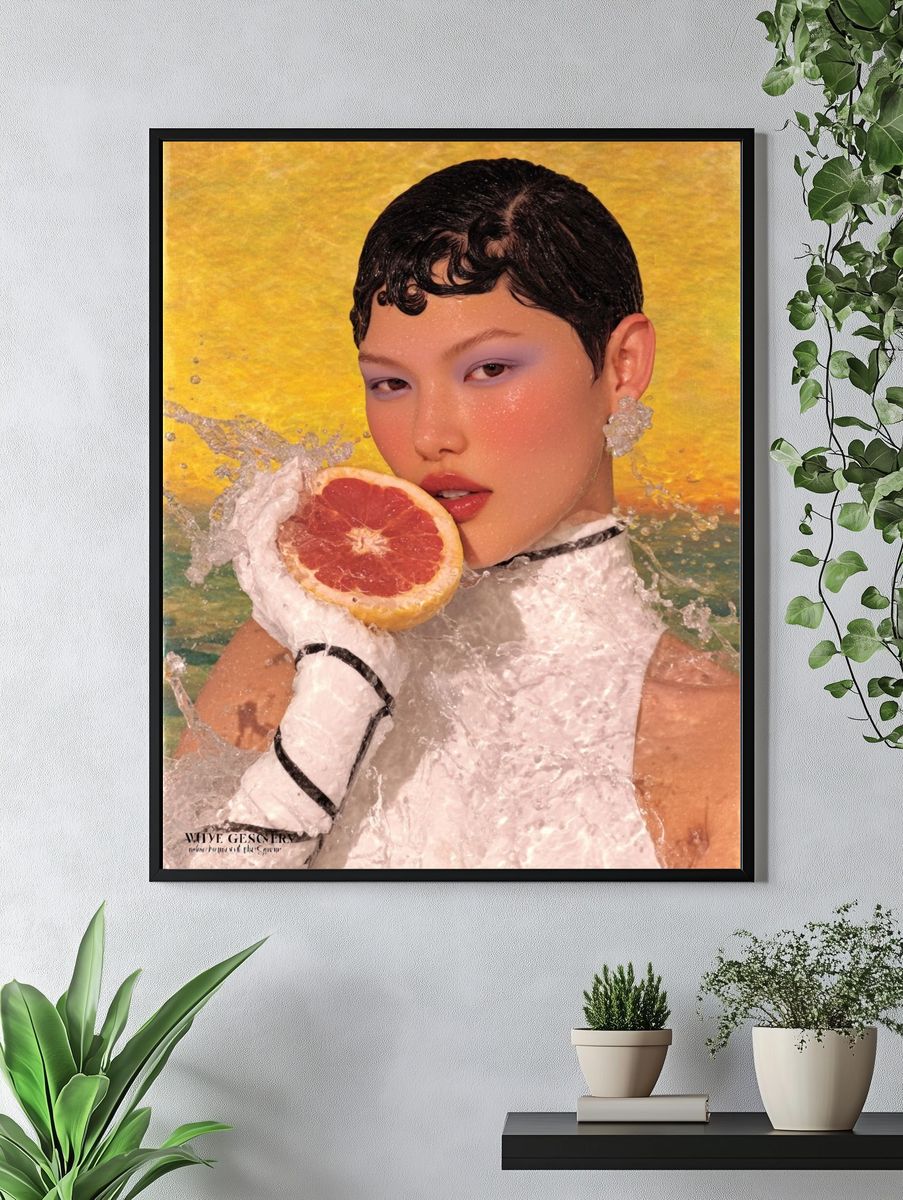 Grapefruit Splash — Fashion Print. — room view 4