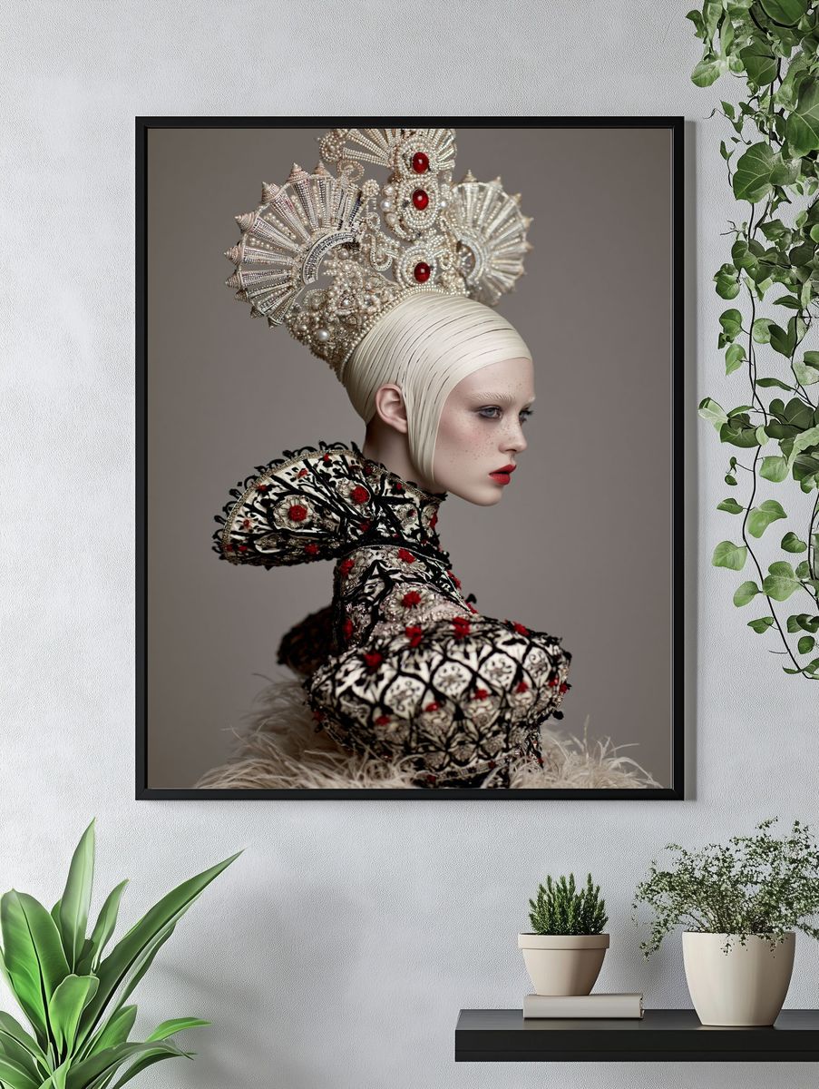Avant-Garde Fashion Portrait Print. — room view 4