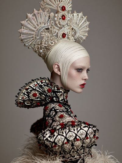 Avant-Garde Fashion Portrait Print.