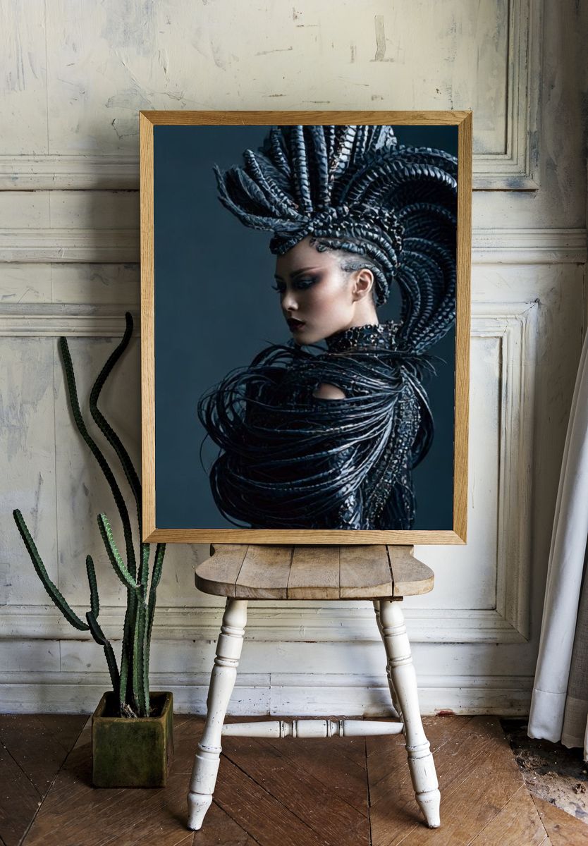 Avant-Garde Fashion Portrait Poster. — room view 1