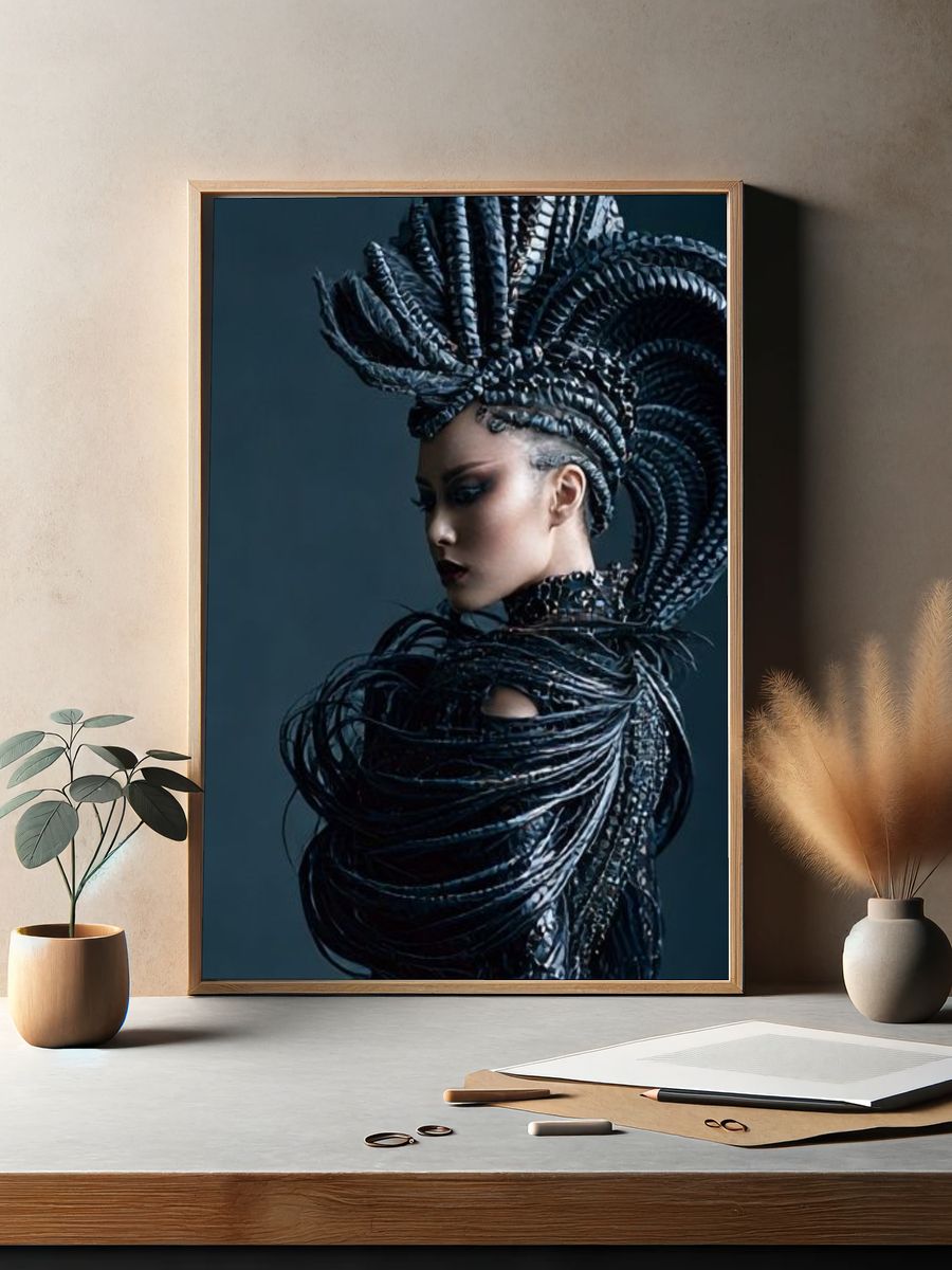 Avant-Garde Fashion Portrait Poster. — room view 2