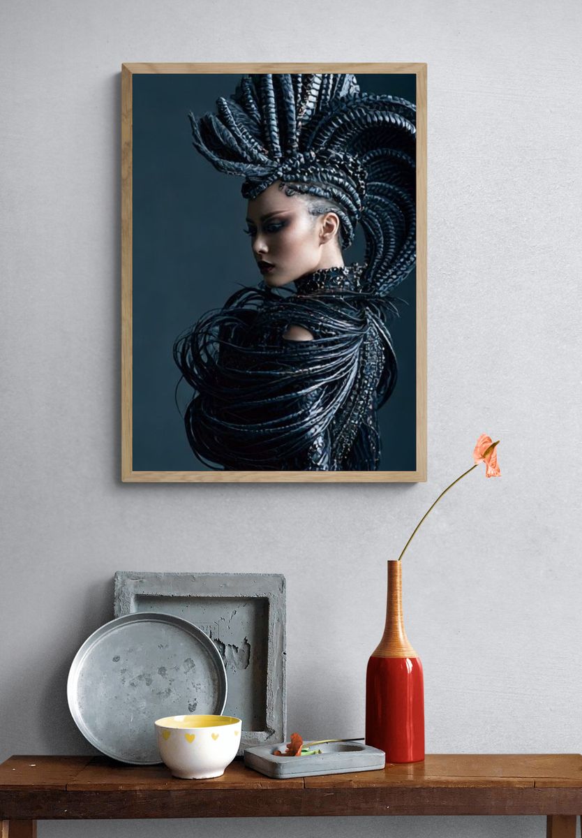 Avant-Garde Fashion Portrait Poster. — room view 3