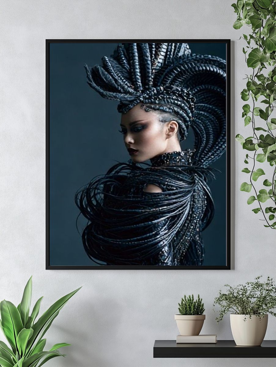 Avant-Garde Fashion Portrait Poster. — room view 4