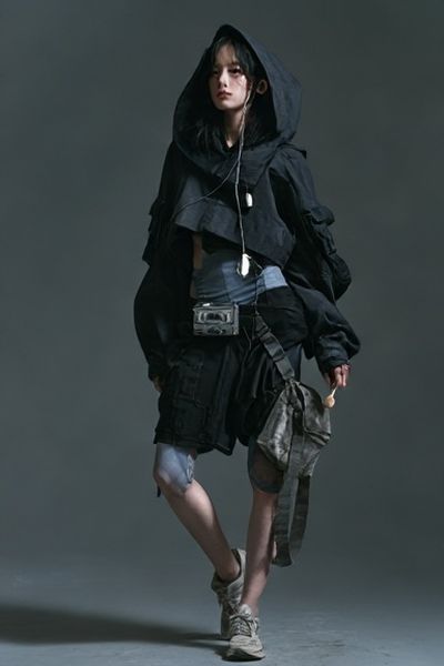 Avant-Garde Hooded Figure Poster.
