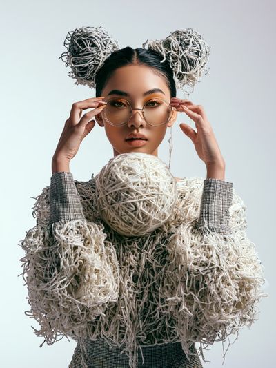 Avant-Garde Portrait Fashion Print.