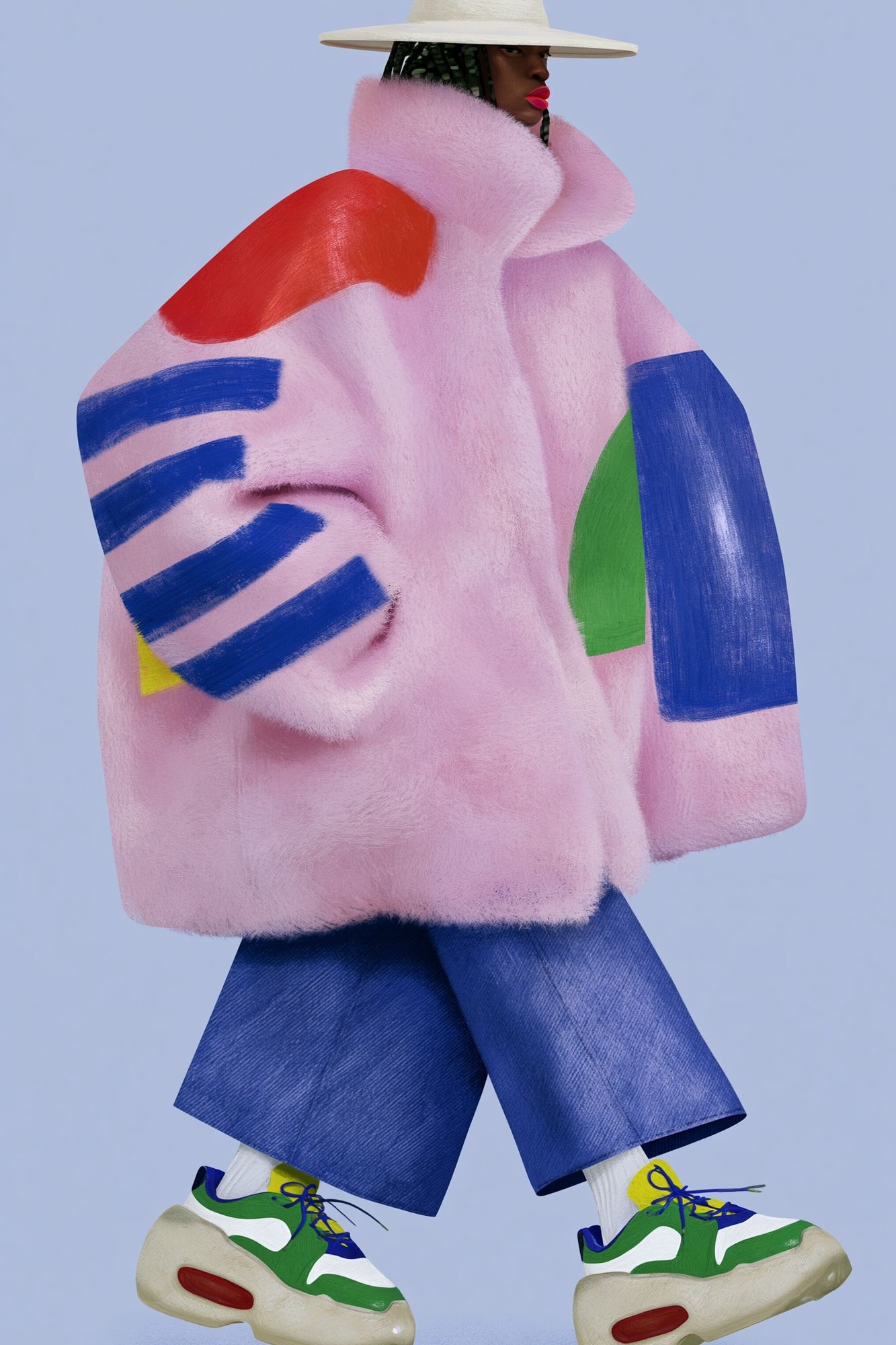 Avant-Garde Fashion Portrait Poster. poster detail