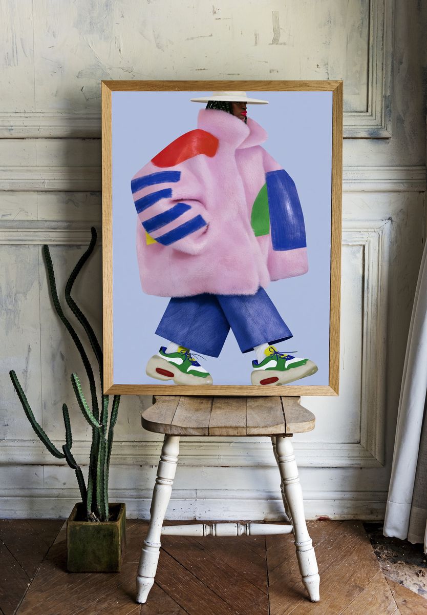 Avant-Garde Fashion Portrait Poster. room preview