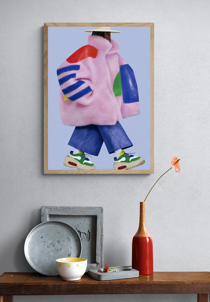 Avant-Garde Fashion Portrait Poster. — room view 3
