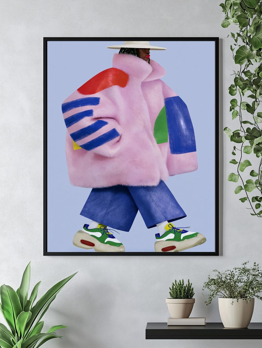 Avant-Garde Fashion Portrait Poster. — room view 4