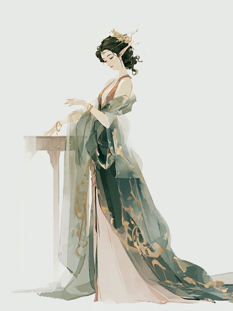 Elegant Watercolor Fashion Poster. poster detail