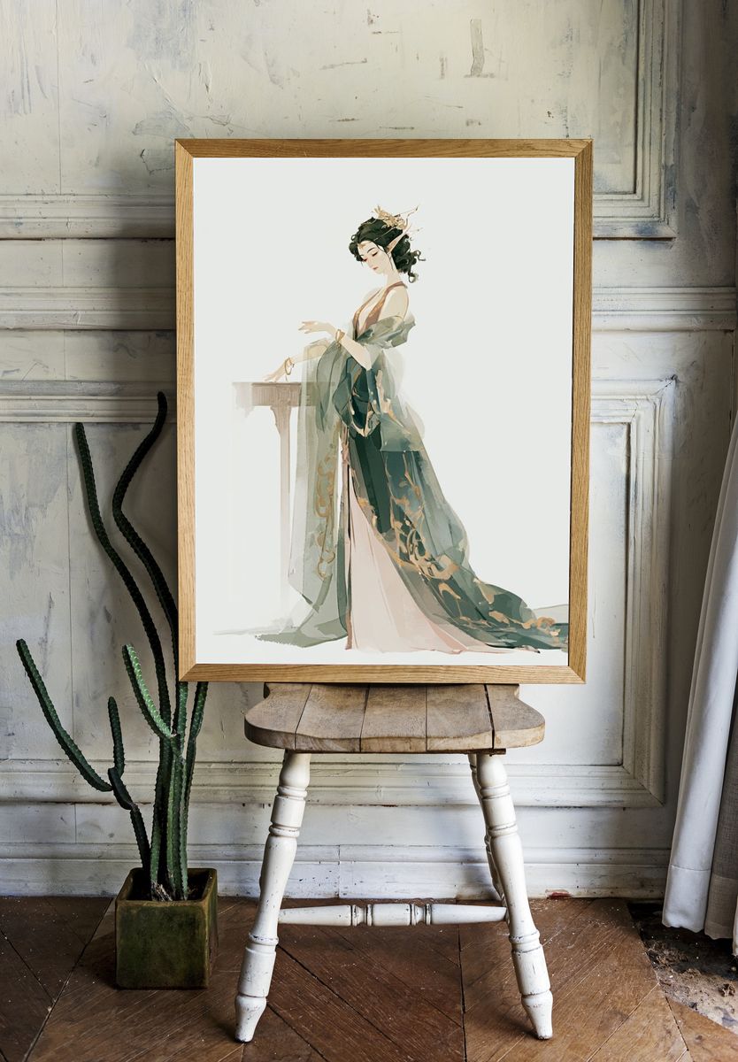 Elegant Watercolor Fashion Poster. room preview