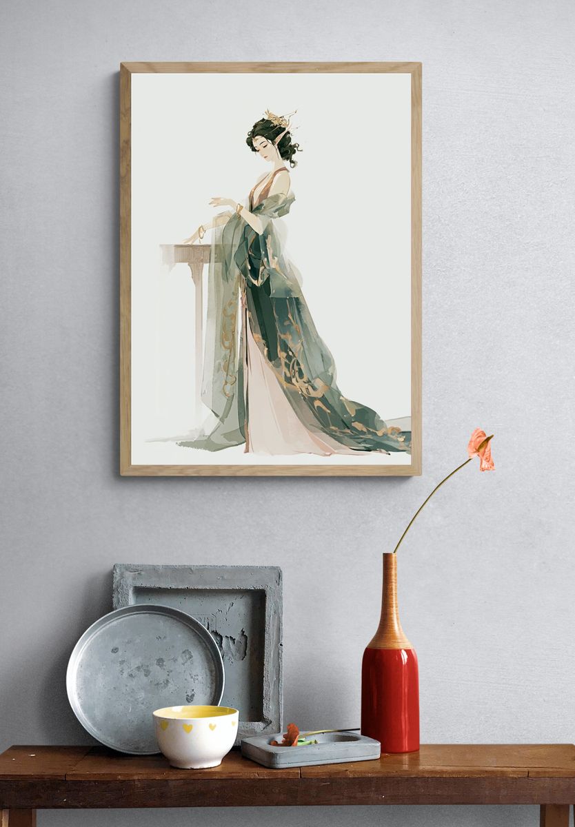 Elegant Watercolor Fashion Poster. — room view 3
