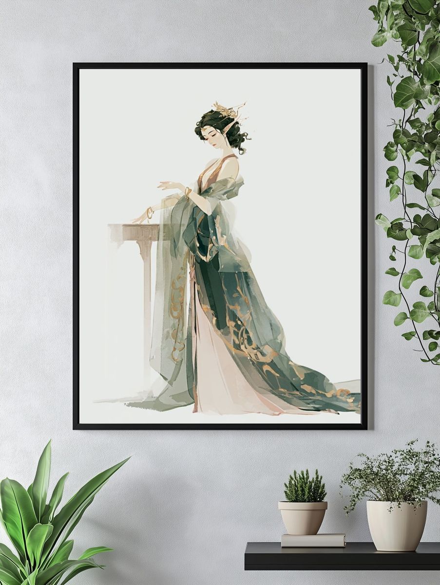 Elegant Watercolor Fashion Poster. — room view 4