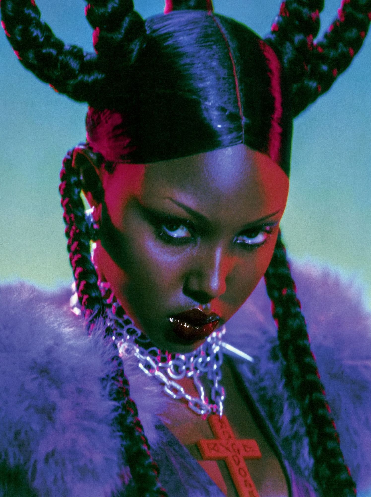 Neon Portrait Fashion Poster. poster detail