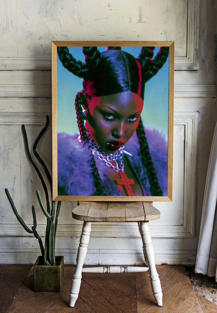 Neon Portrait Fashion Poster. — room view 1