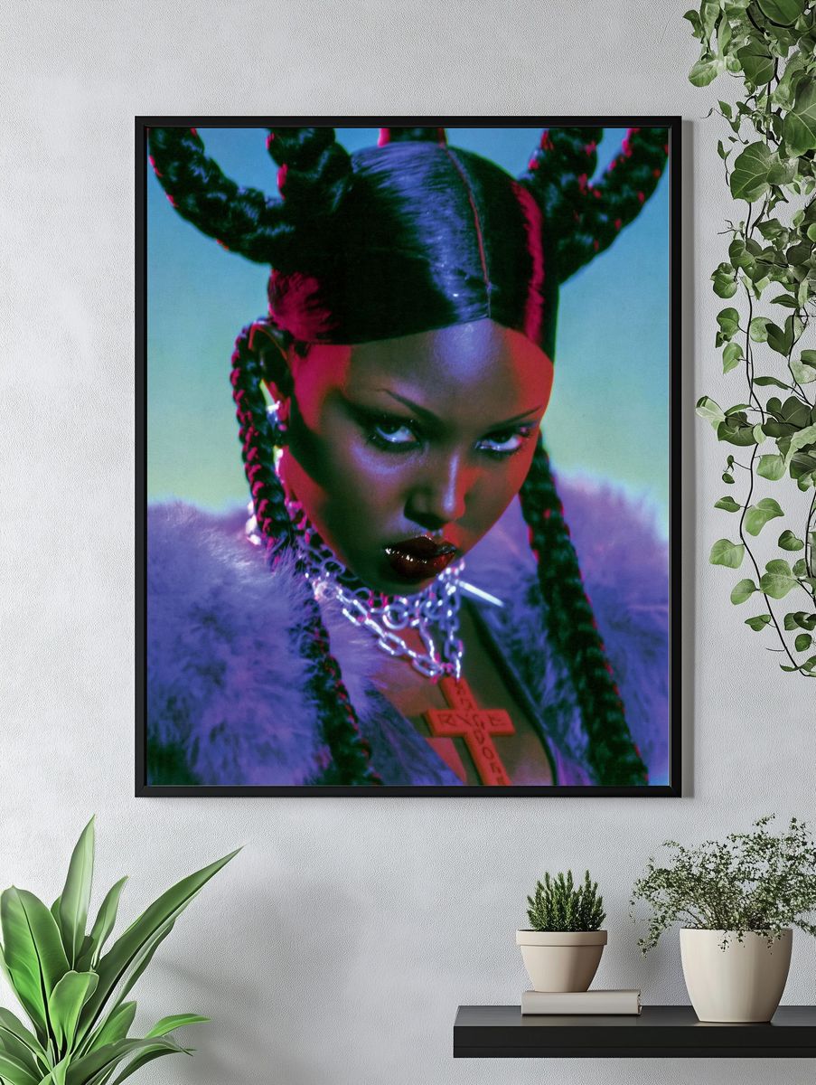 Neon Portrait Fashion Poster. — room view 4