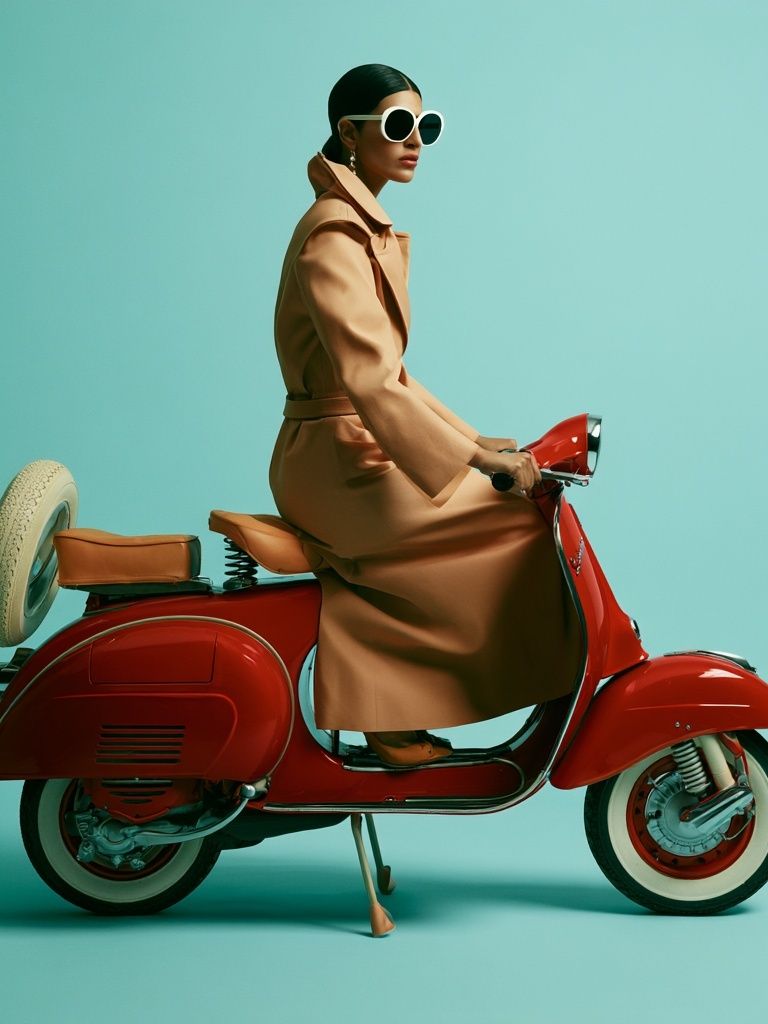 Fashion Scooter Portrait Poster. poster — fashion art