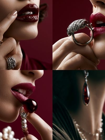 Luxury Lips and Jewelry Poster.