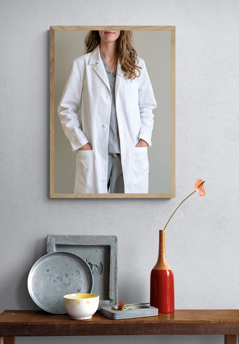 White Lab Coat Fashion Poster. — room view 3