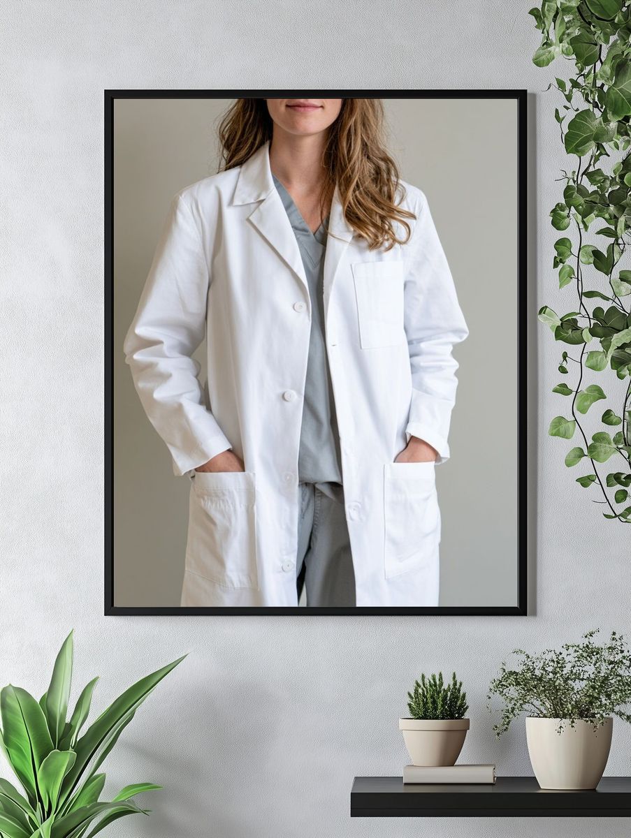 White Lab Coat Fashion Poster. — room view 4