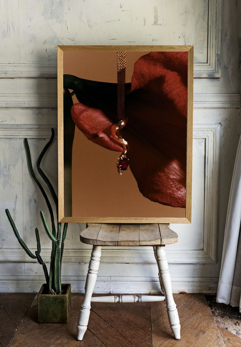 Garnet Pendant Still Life Print. — room view 1