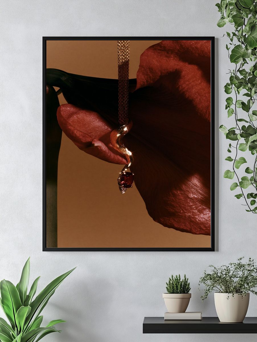 Garnet Pendant Still Life Print. — room view 4