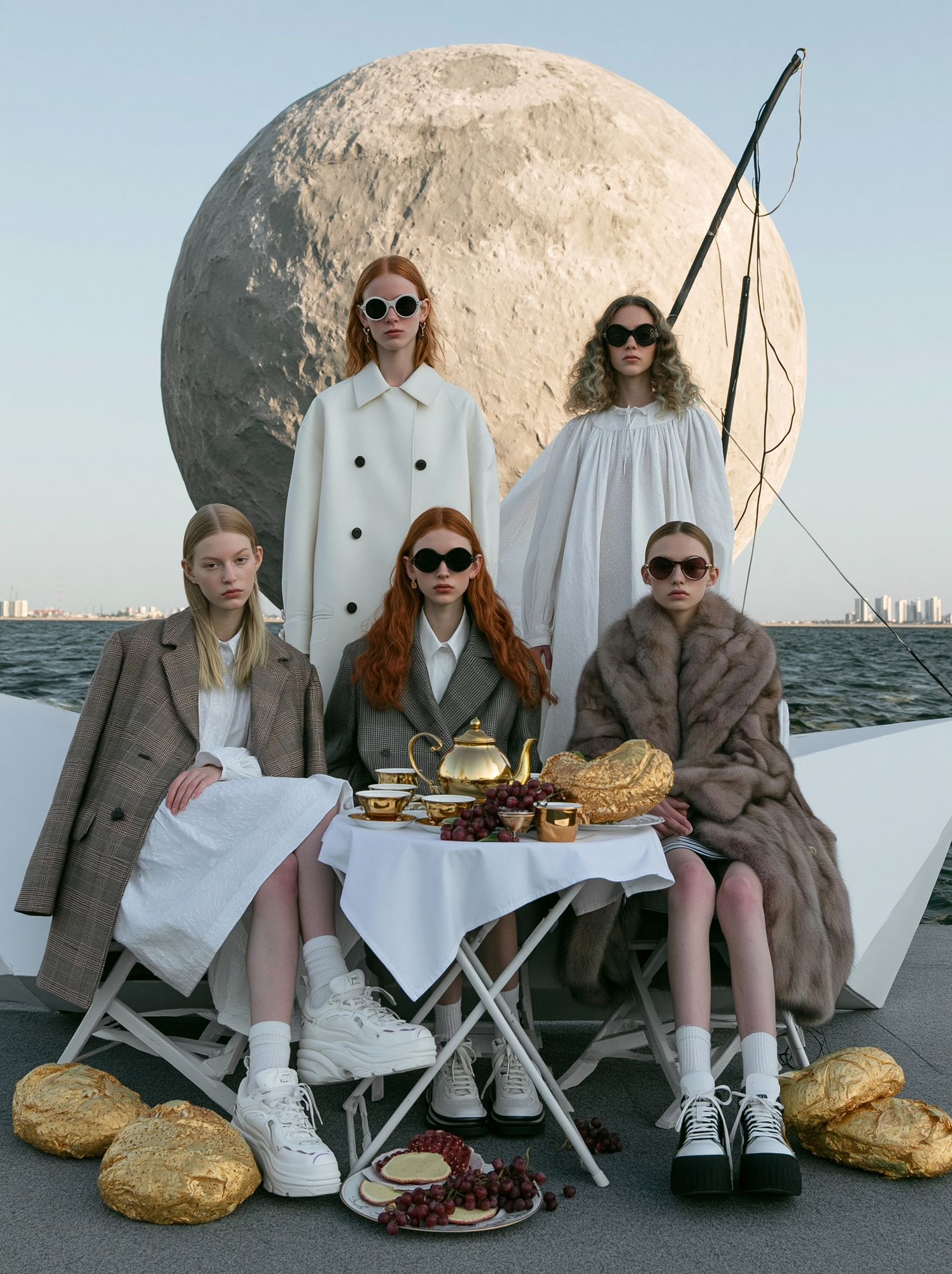 Surreal Fashion Tea Party Poster. poster — fashion art