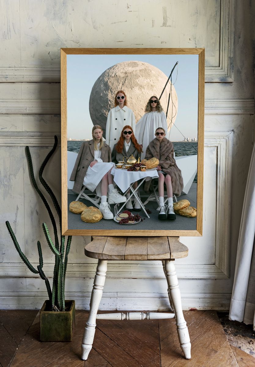 Surreal Fashion Tea Party Poster. room preview