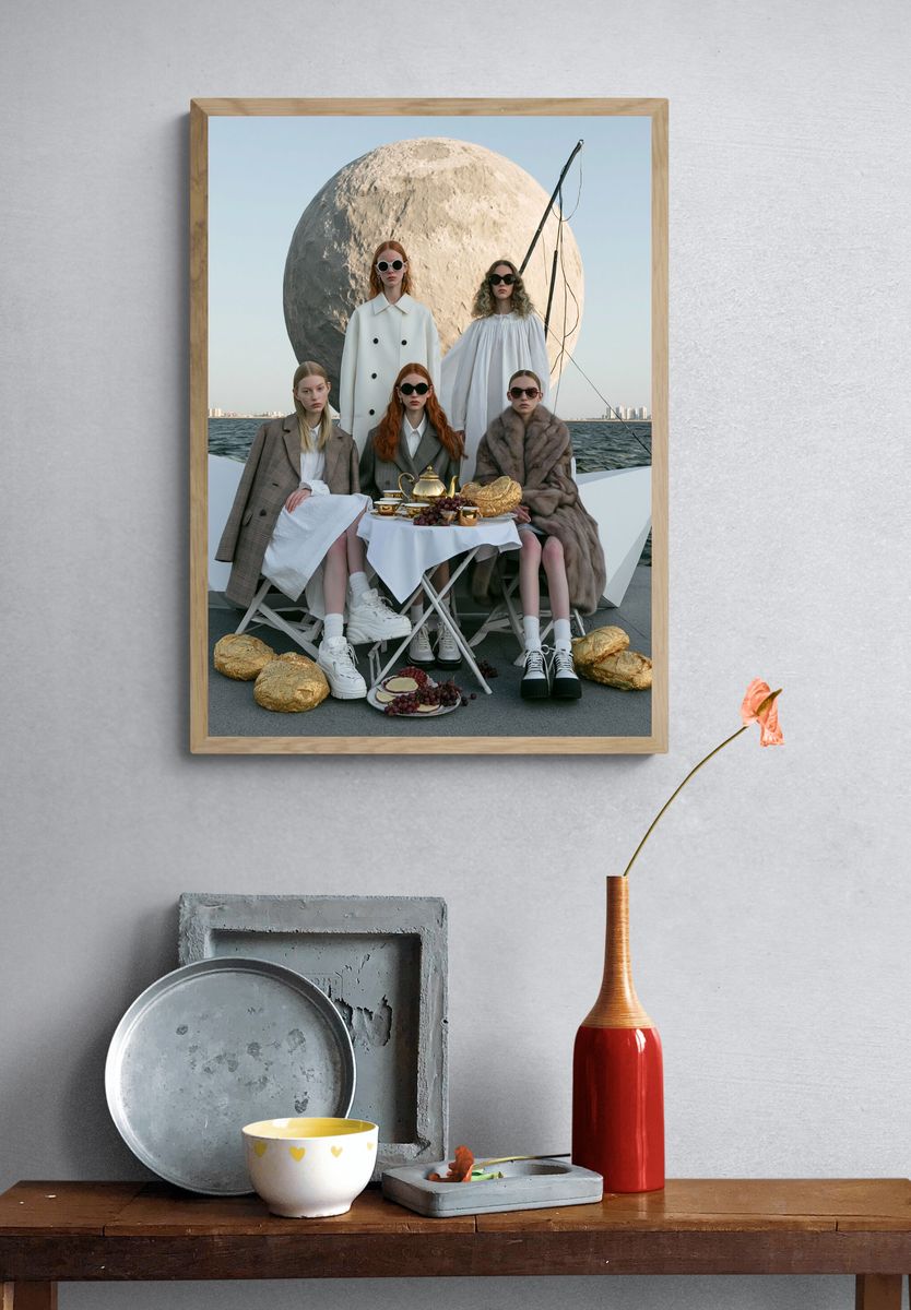 Surreal Fashion Tea Party Poster. — room view 3