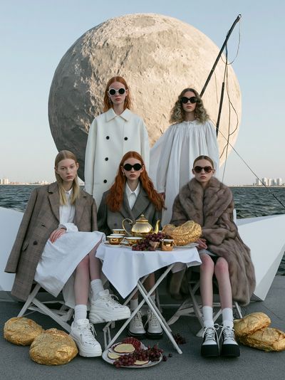 Surreal Fashion Tea Party Poster. poster