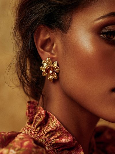 Golden Portrait Fashion Poster. poster