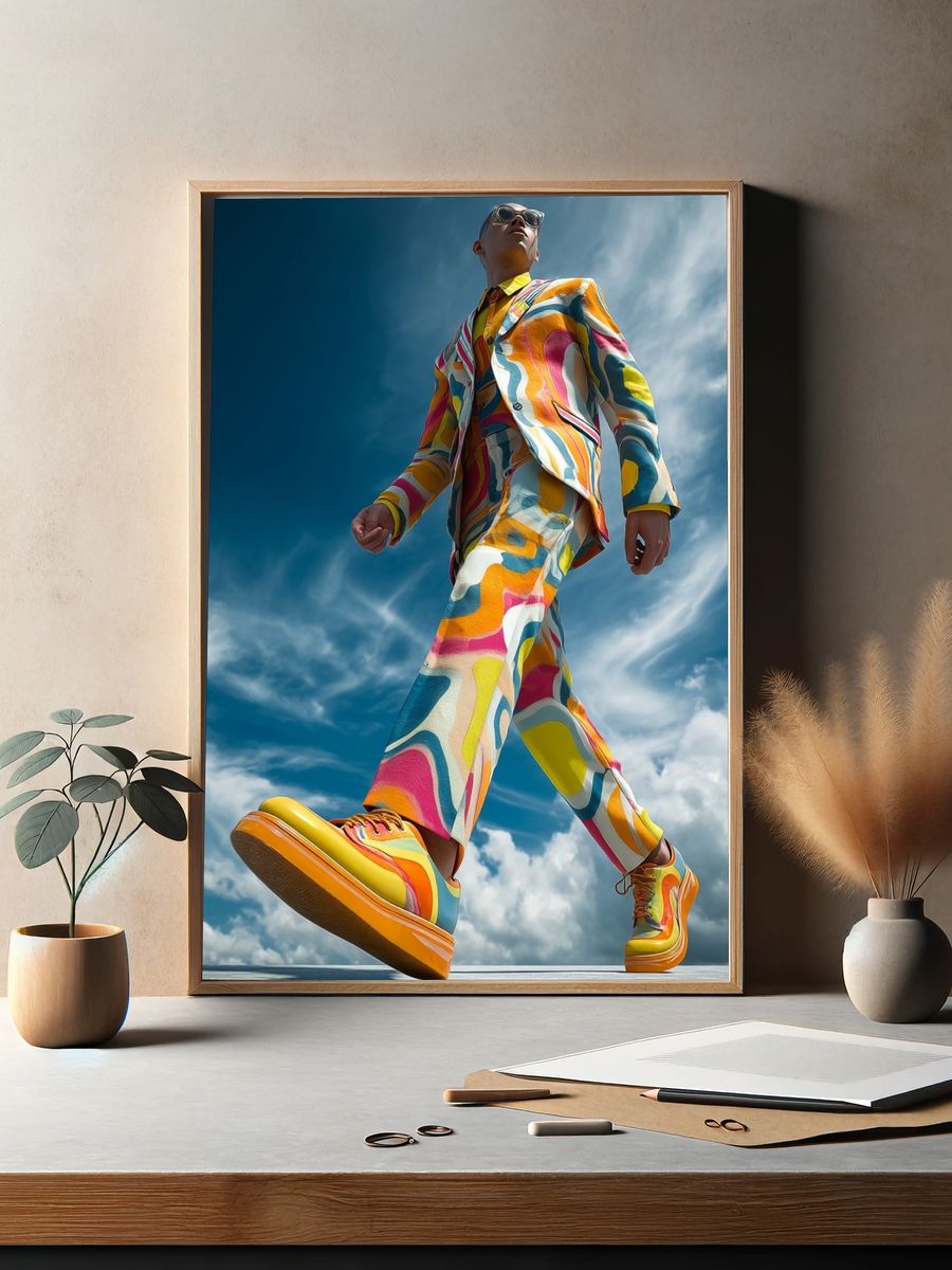 Colorful Fashion Runway Poster. — room view 2