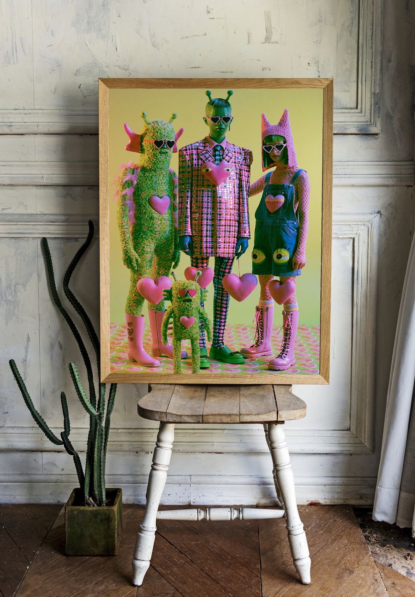 Surreal Heart Fashion Poster. room preview