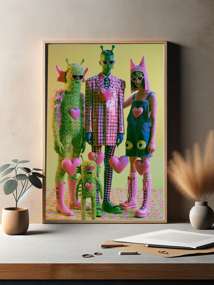 Surreal Heart Fashion Poster. — room view 2