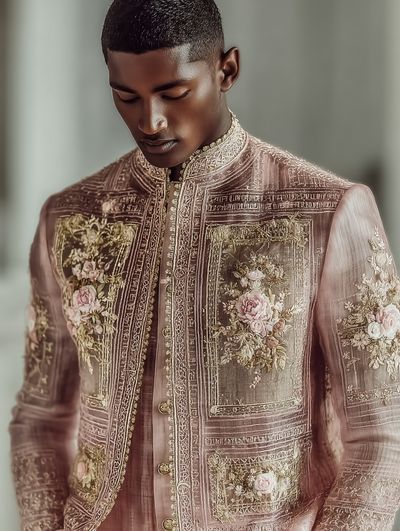 Embroidered Portrait Fashion Poster. poster